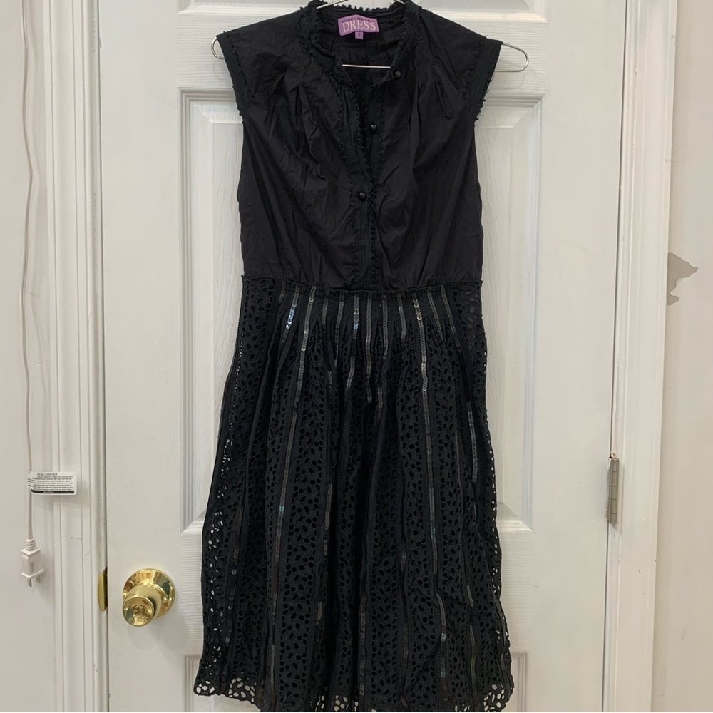 Vivienne Tam Women Black Cocktail Dress Sz 4